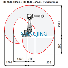 robô industrial usado IRB 4600 de ABB a picareta da linha central do braço 6 do robô e picareta da carga útil 60kg do lugar e máquina do lugar