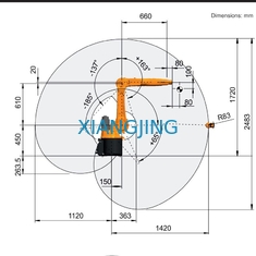 KR10 R1420 usou o trilho linear da trilha do robô de Kuka para o braço do robô de soldadura