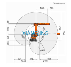 Robô linear do trilho GBS da trilha para o braço usado do robô de soldadura de Kuka KR70